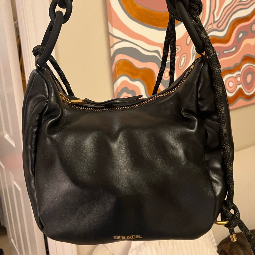 Essentiel Antwerp Black Purse (Two Way Wear)